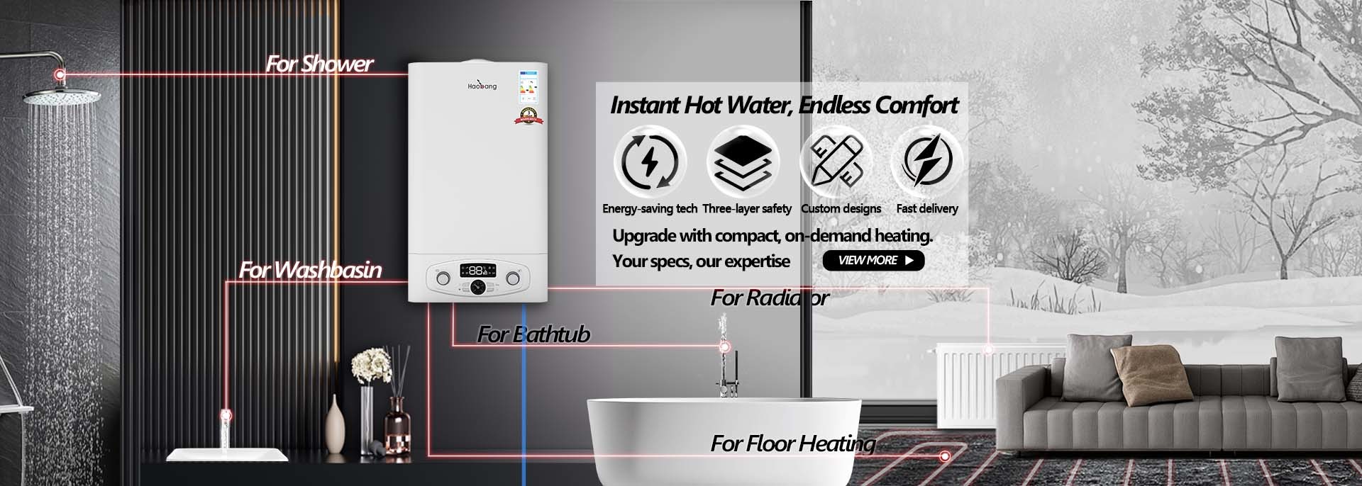 kualitas Pemanas Air Gas Asap pabrik