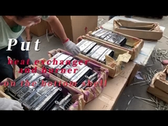 Letakkan penukar panas dan burner pada shell bawah