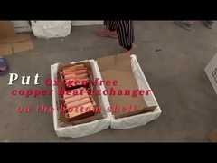 Letakkan penukar panas tembaga bebas oksigen pada cangkang bawah