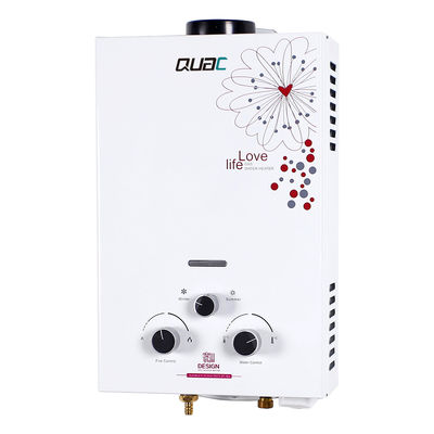 Lukisan Kaca 12KW Gas Pemanas Air 100PCS White Flue Exhaust