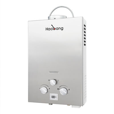 LP Gas Pemanas Air Panel stainless steel Shower luar ruangan 6L