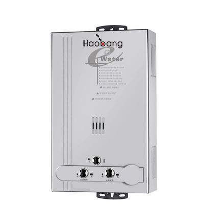 Panel baja tahan karat LPG NG Tipe 10L 2.64GPM Gas Pemanas Air